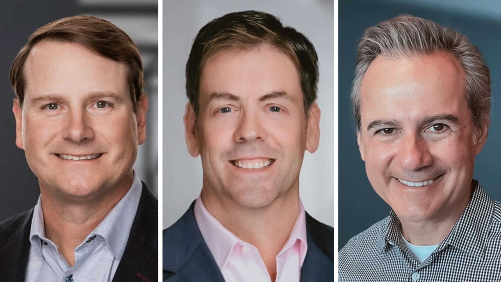 Keurig Dr Pepper has promoted three executives to key roles for its U.S. refreshment beverages and coffee market segments. From left: Eric Gorli, Sean Cronican and Drew Panayi0tou.