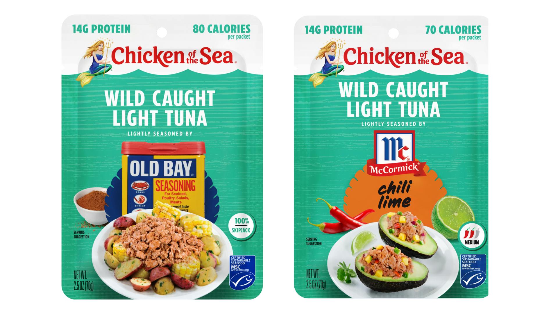 Chicken of the Sea wild caught light tuna packets