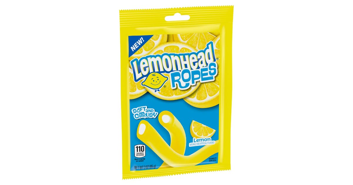 Lemonhead Ropes in Peg Bag Packaging | Vending Market Watch