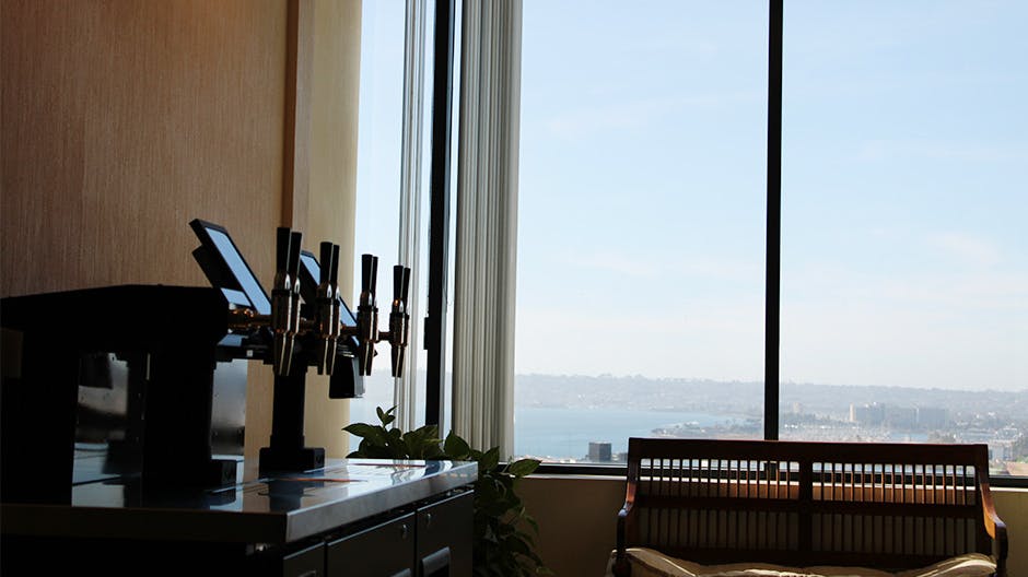 Beverage vending machine serves cold brew coffee and craft beverages on tap