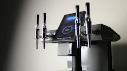 Beverage vending machine serves cold brew coffee and craft beverages on tap Beverage vending machine serves cold brew coffee and craft beverages on tap