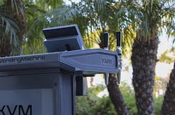 Beverage vending machine serves cold brew coffee and craft beverages on tap Beverage vending machine serves cold brew coffee and craft beverages on tap