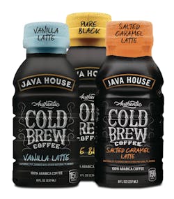 Java House offers 8-oz. cold brew RTD options in Pure Black, Vanilla Latte and Salted Caramel Latte. Java House offers 8-oz. cold brew RTD options in Pure Black, Vanilla Latte and Salted Caramel Latte.