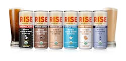 Rise’s RTD cans, including its nitro cold brew, are less acidic and slightly sweeter than a standard cup of hot coffee and have a nitrogen widget to mimic the draft experience. Rise’s RTD cans, including its nitro cold brew, are less acidic and slightly sweeter than a standard cup of hot coffee and have a nitrogen widget to mimic the draft experience.