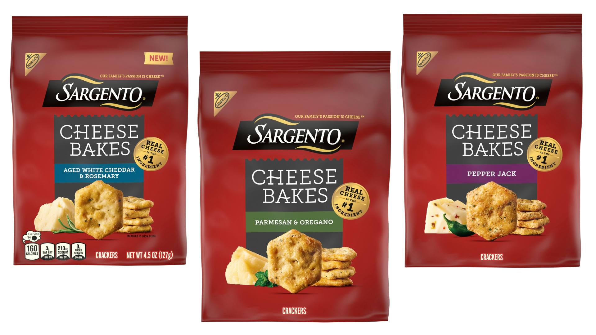 Sargento Cheese Bakes pairs Mondel&emacr;z cracker savvy with Wisconsin cheese