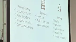 During her presentation, Cassandra Hoover offered 10 tips to help operators get started with sustainability.