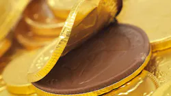 chocolate foil-wrapped coin chocolate foil-wrapped coin