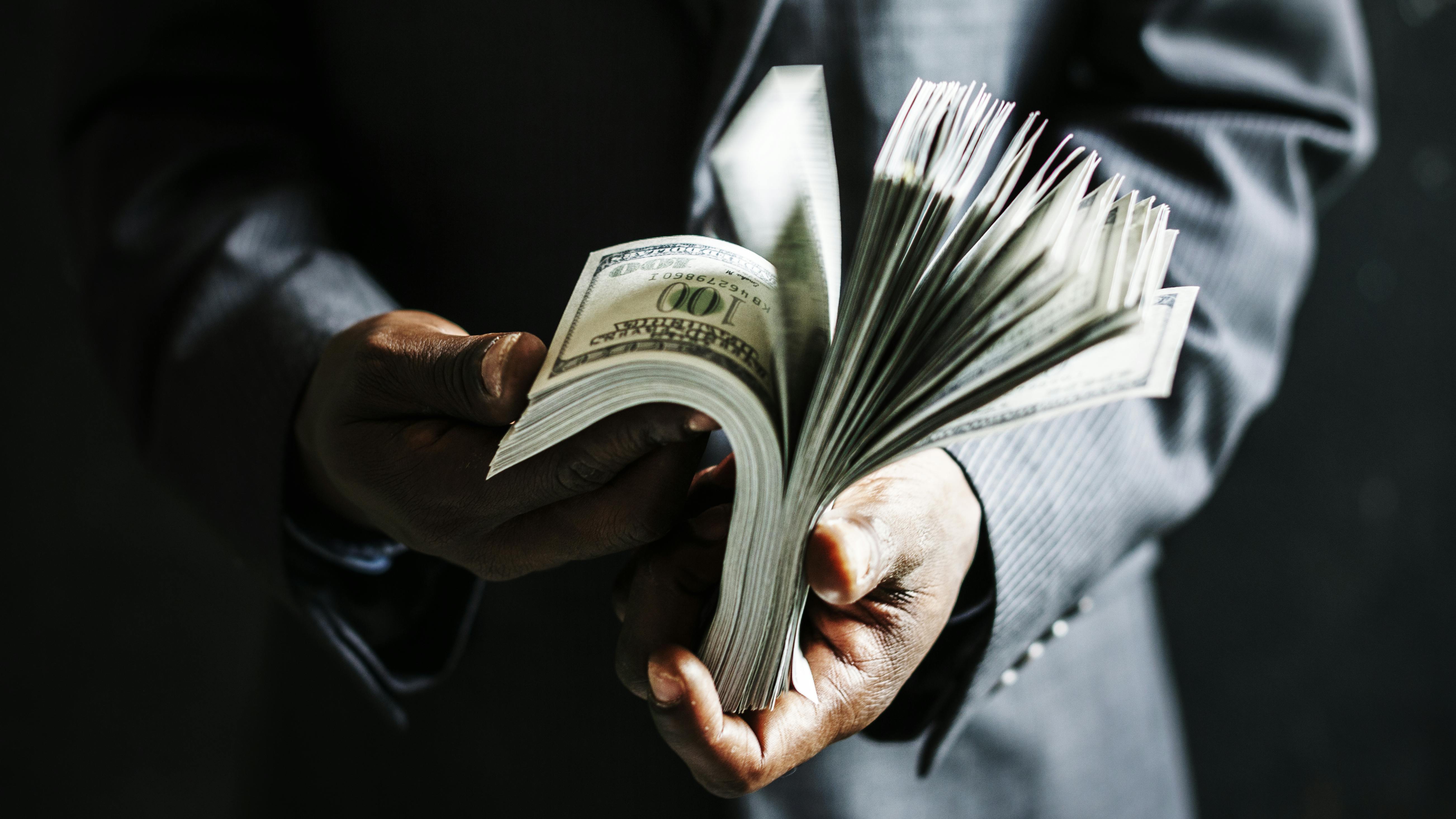 Businessman with money