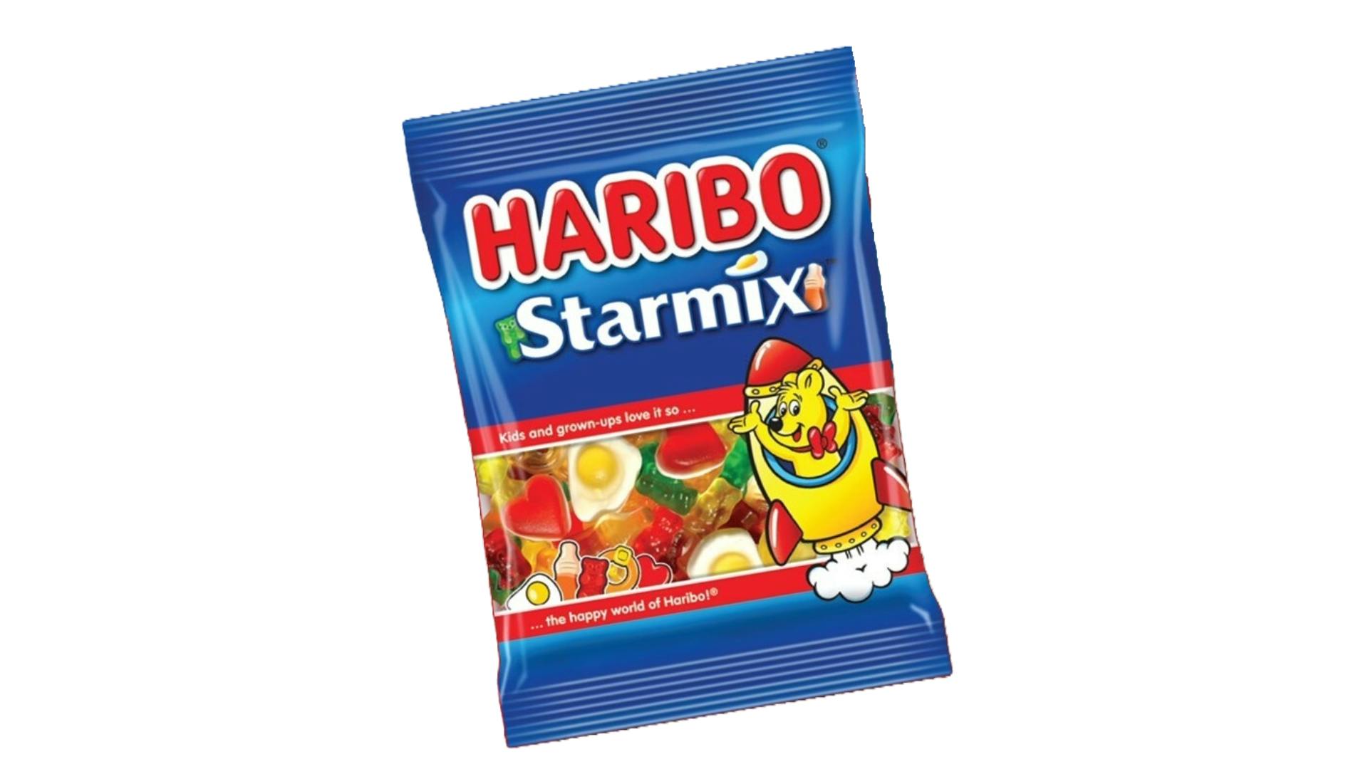 Haribo Starmix with Fried Egg and Heart layered foam shapes