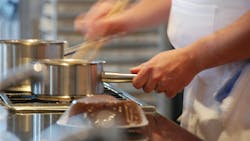 Busy Chef At Restaurant Stove Busy Chef At Restaurant Stove