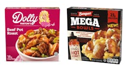 Conagra Dolly Parton's frozen meals and Banquet Mega Bowls Conagra Dolly Parton's frozen meals and Banquet Mega Bowls
