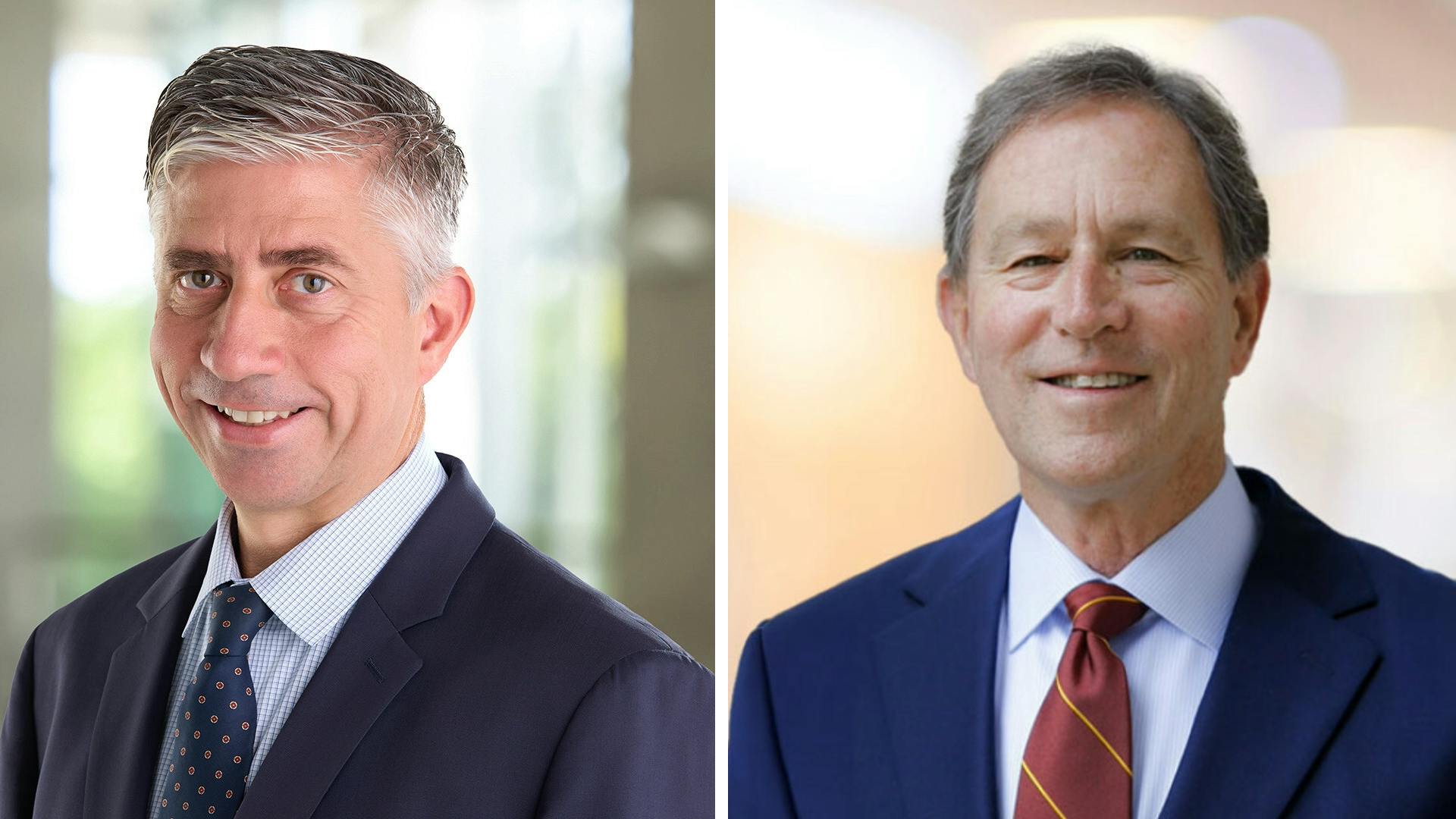 John Ghingo (left) was named president of Hormel Foods Corp., and Jeffrey M. Ettinger (right) was named interim CEO.