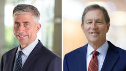 John Ghingo (left) was named president of Hormel Foods Corp., and Jeffrey M. Ettinger (right) was named interim CEO. John Ghingo (left) was named president of Hormel Foods Corp., and Jeffrey M. Ettinger (right) was named interim CEO.