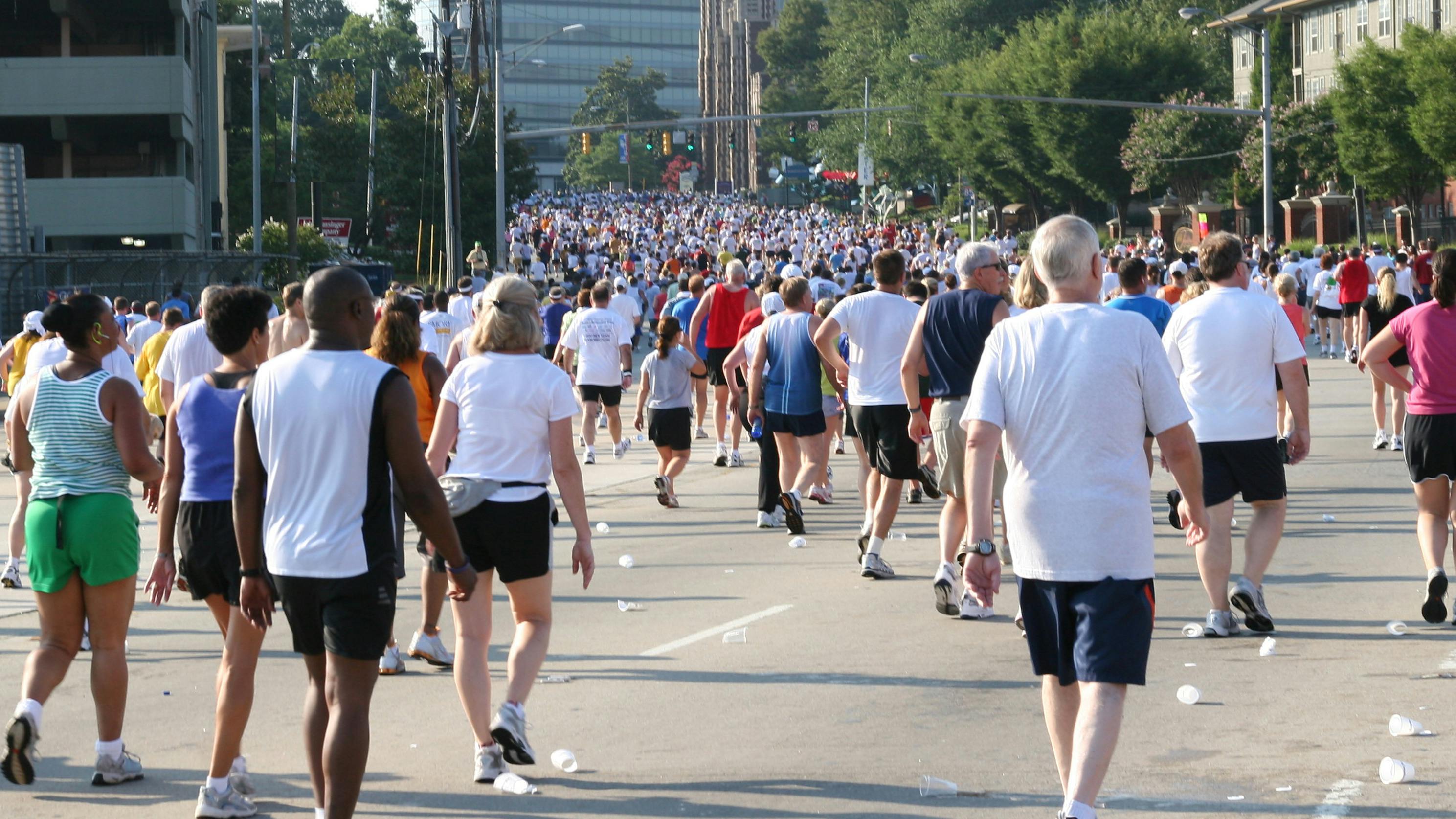 walkers at walk run race