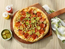 Hormel Foods Dill Pickle pepperoni cheeseburger pizza Hormel Foods Dill Pickle pepperoni cheeseburger pizza