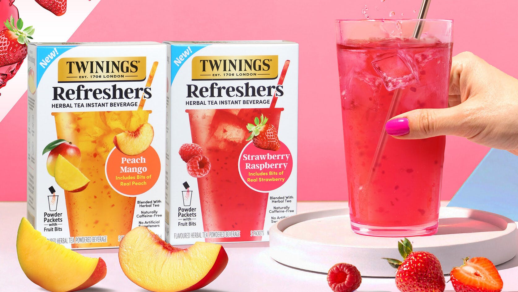 Twinings USA Refreshers Cold Tea ready to drink powdered flavor packet