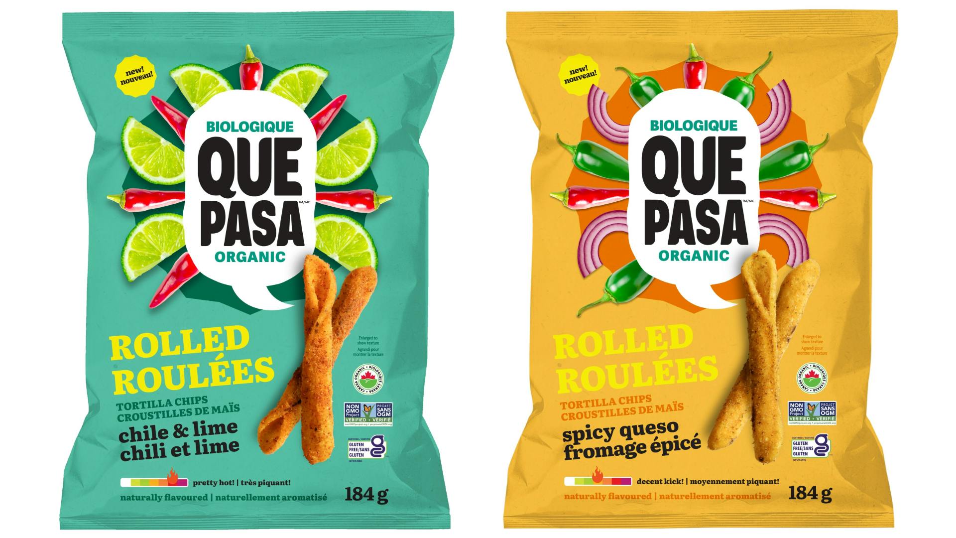 Que Pasa introduces organic rolled tortilla chips