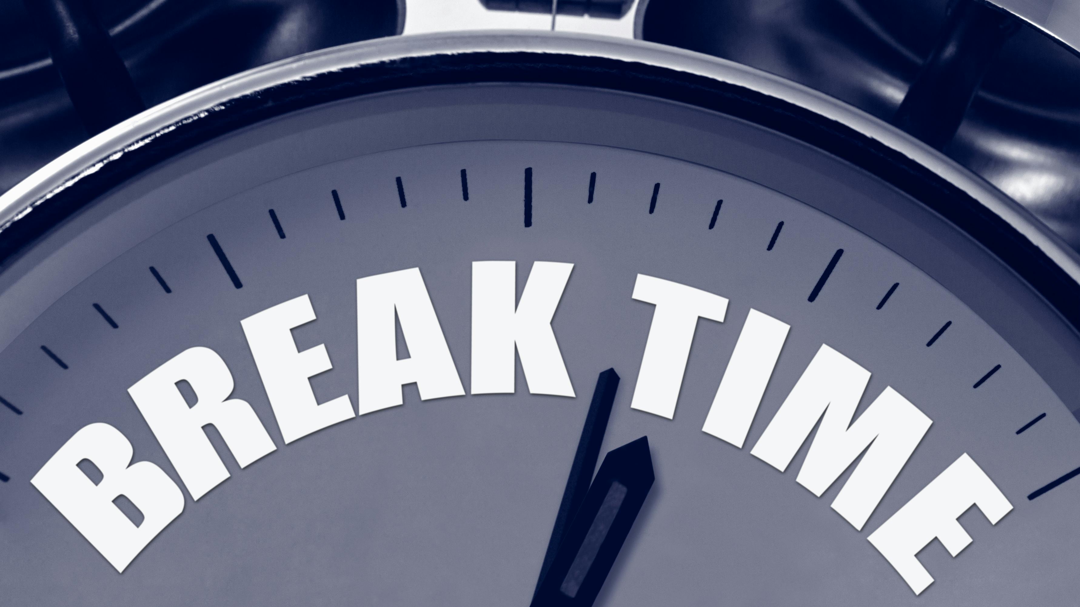 breaktime concept stock image