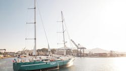 TransOceanic Wind Transport) cargo sailboat transporting green coffee beans Cafe William TransOceanic Wind Transport) cargo sailboat transporting green coffee beans Cafe William