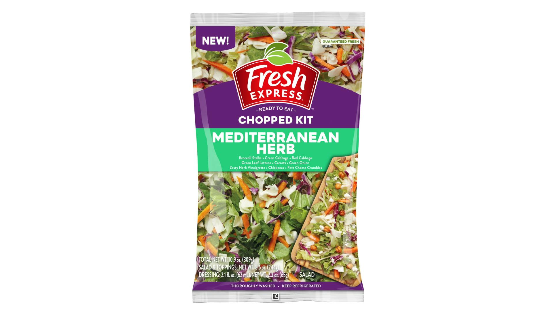 Fresh Express adds Mediterranean herb chopped kit to salad lineup