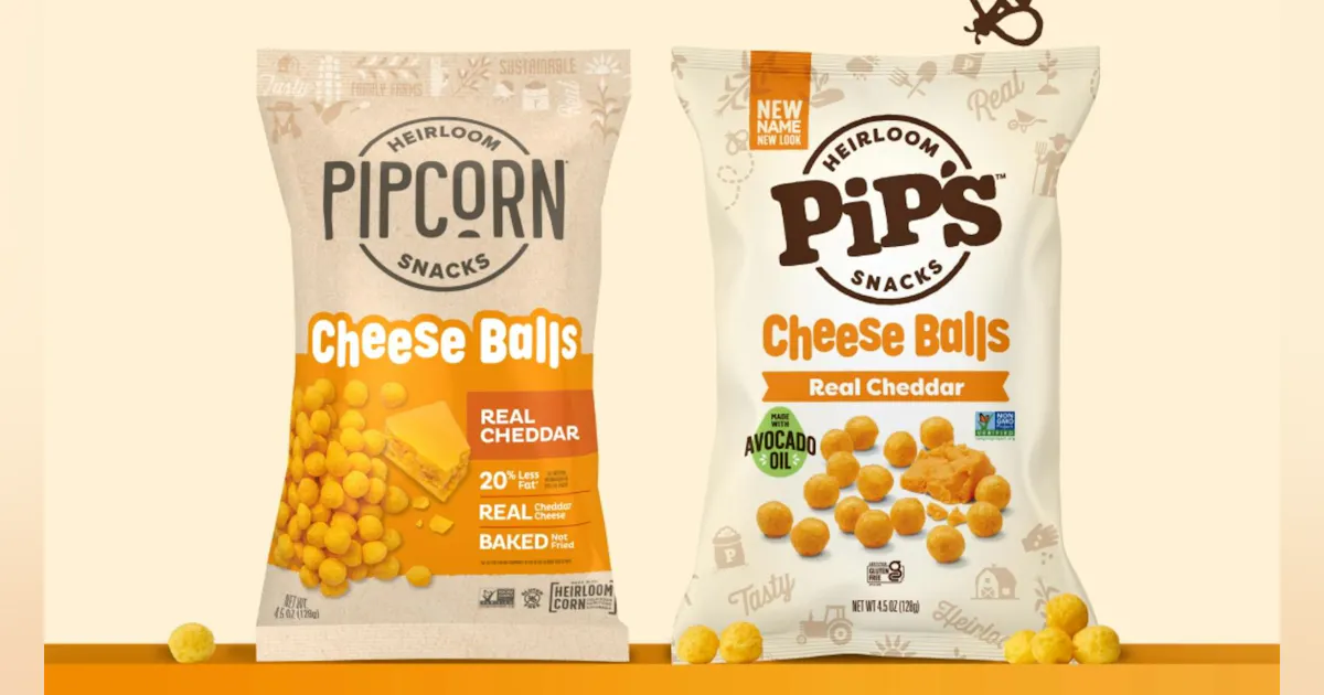 Pipcorn Pipcorn rebrands as Pip’s Heirloom Snacks with new look, expanded corn ...