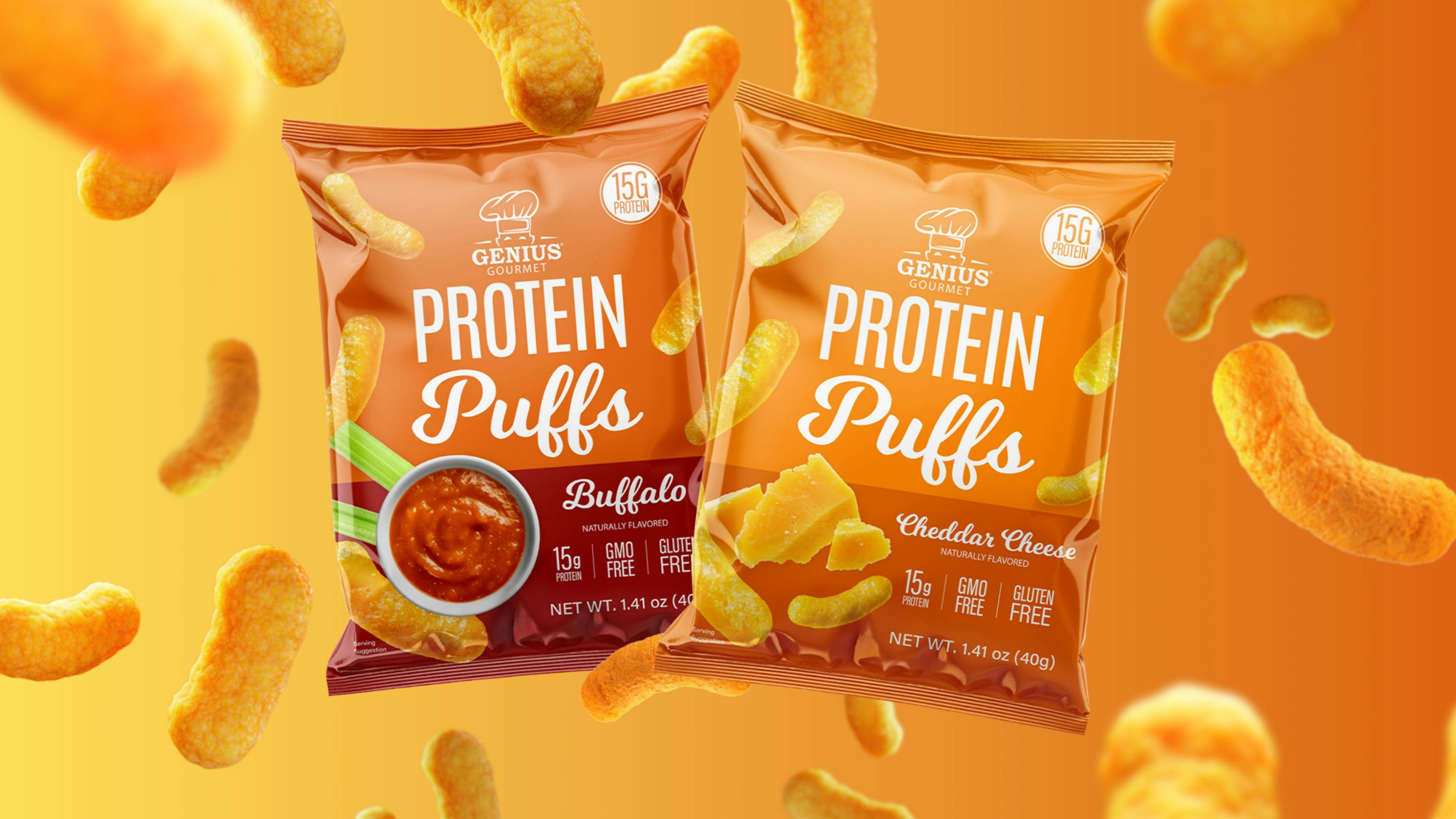 Genius Gourmet protein puffs