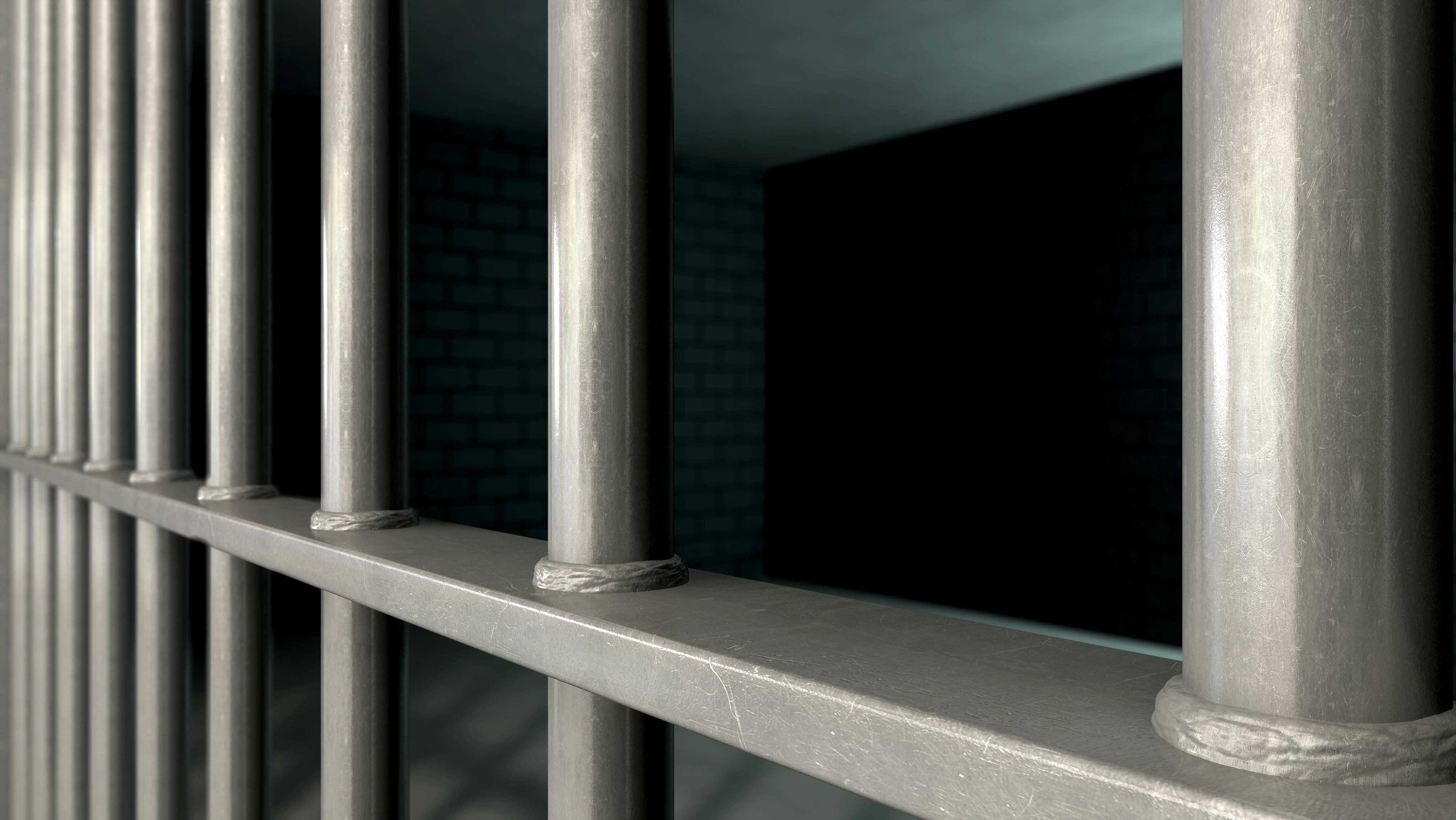 jail cell stock image