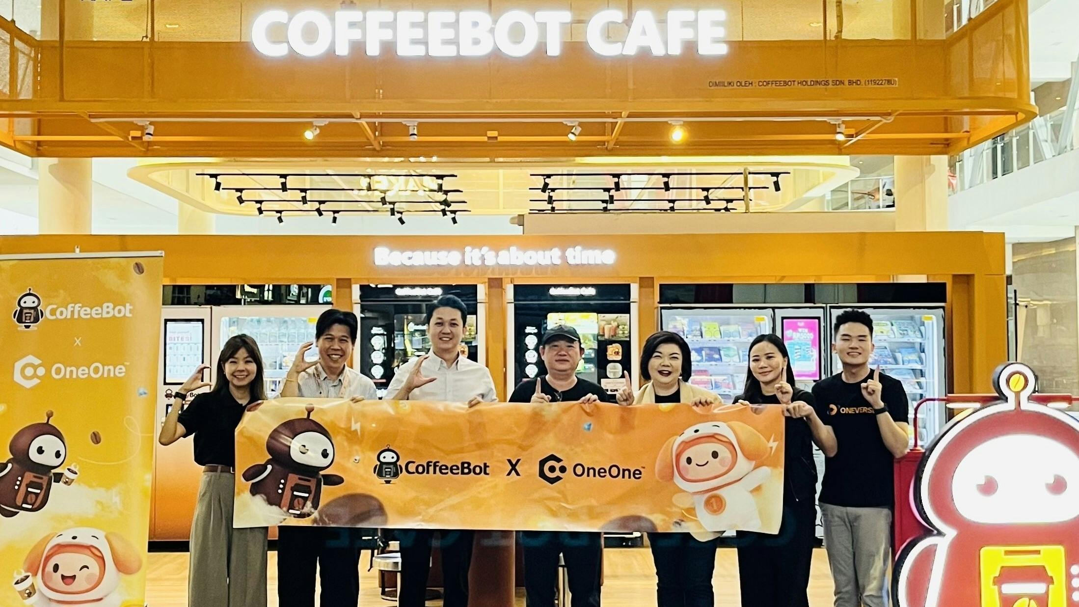 CoffeeBot Malaysia, OneOne link smart coffee vending with digital gaming rewards