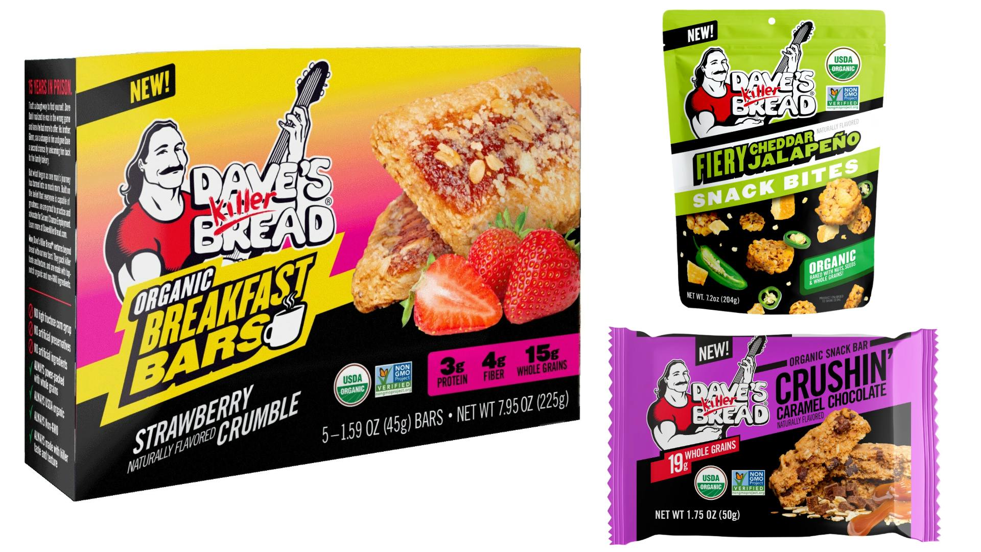 Dave&rsquo;s Killer Bread launches breakfast and snack bars