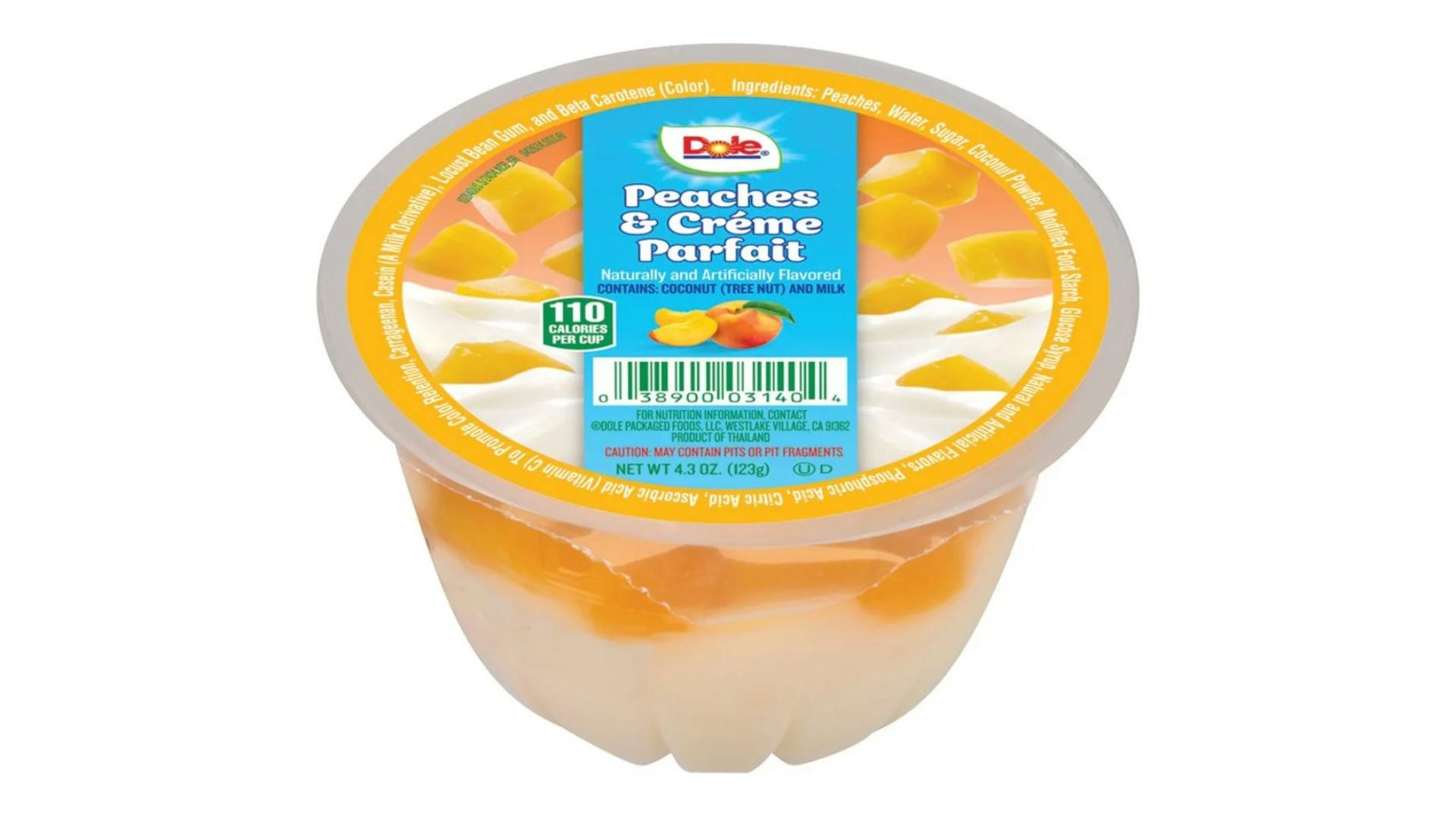 Dole Packaged Foods fruit and cr&egrave;me parfait bowls