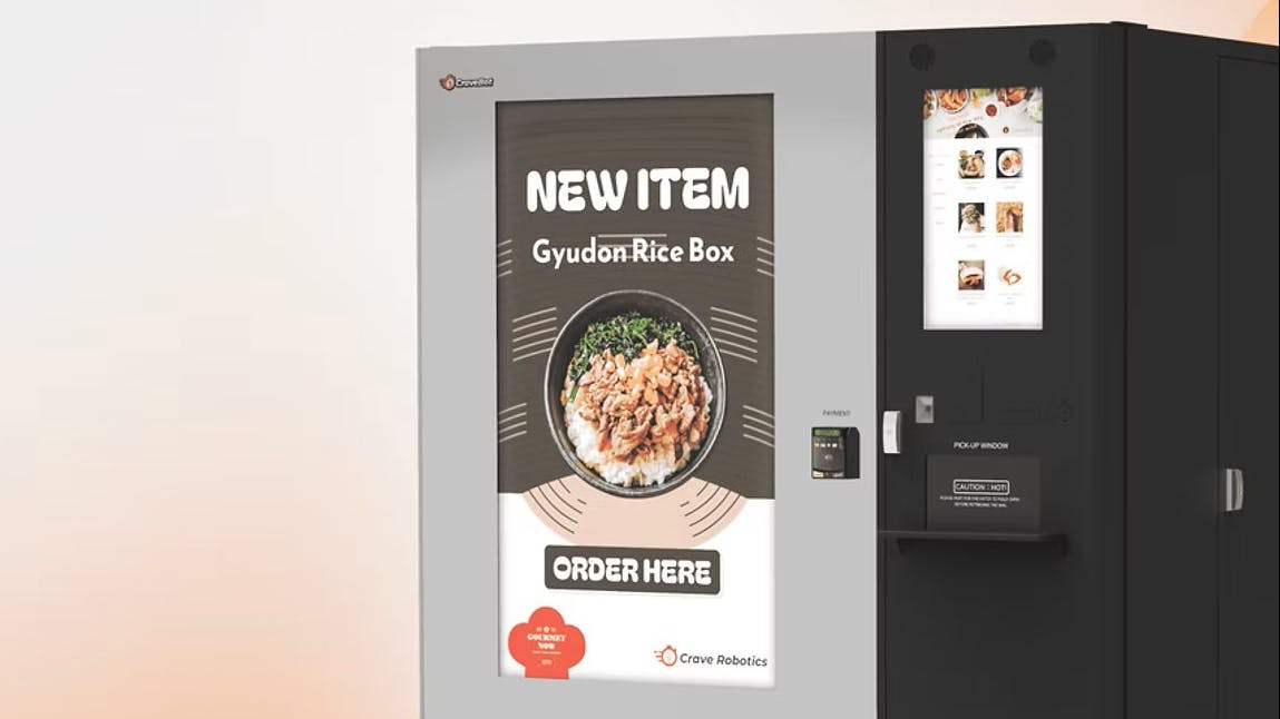 CraveBot hot-food automated retail vending kiosk