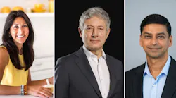 Flowers Foods appointed Michelle Lorge president of Simple Mills (left); Alessandro Nervegna, will become CEO of “Ferrero Core” (center); OTG appointed Sri Anne chief technology officer (right).