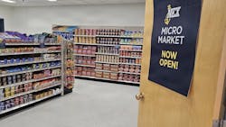 The micro market will provide snacks, beverages and frozen meal options for military forces at the base. The micro market will provide snacks, beverages and frozen meal options for military forces at the base.
