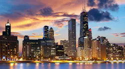 Chicago skyline stock image