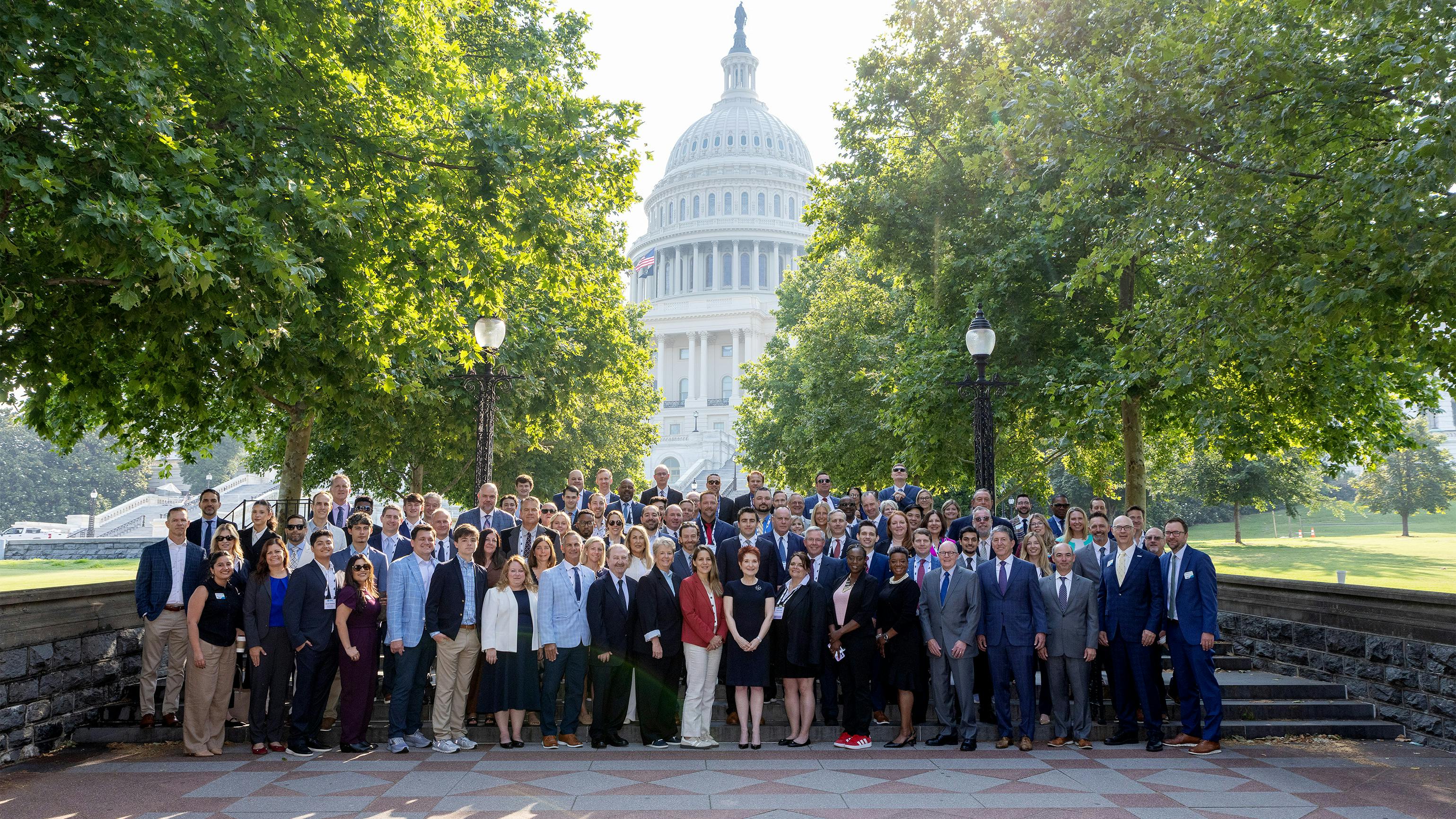 2025 NAMA Fly-In group photo in front of capital