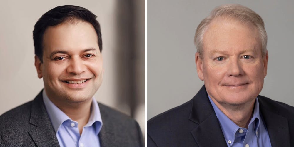 Saajid Khan (left), Bon App&eacute;tit Management Co., Compass Group North America. Wes Morris, Tyson Foods