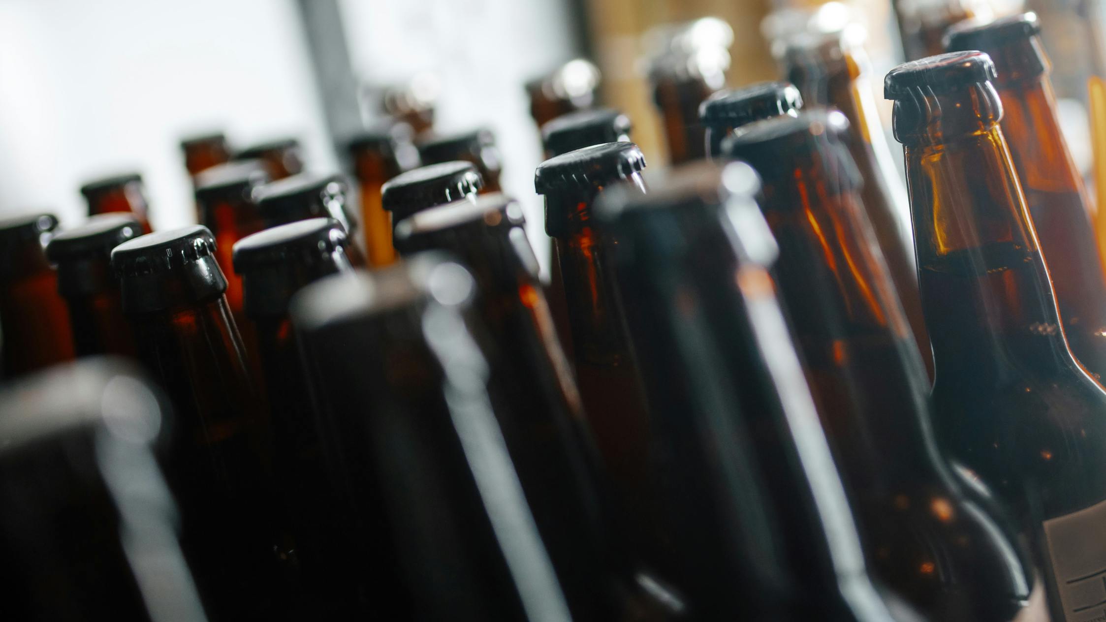 beer bottles in cooler