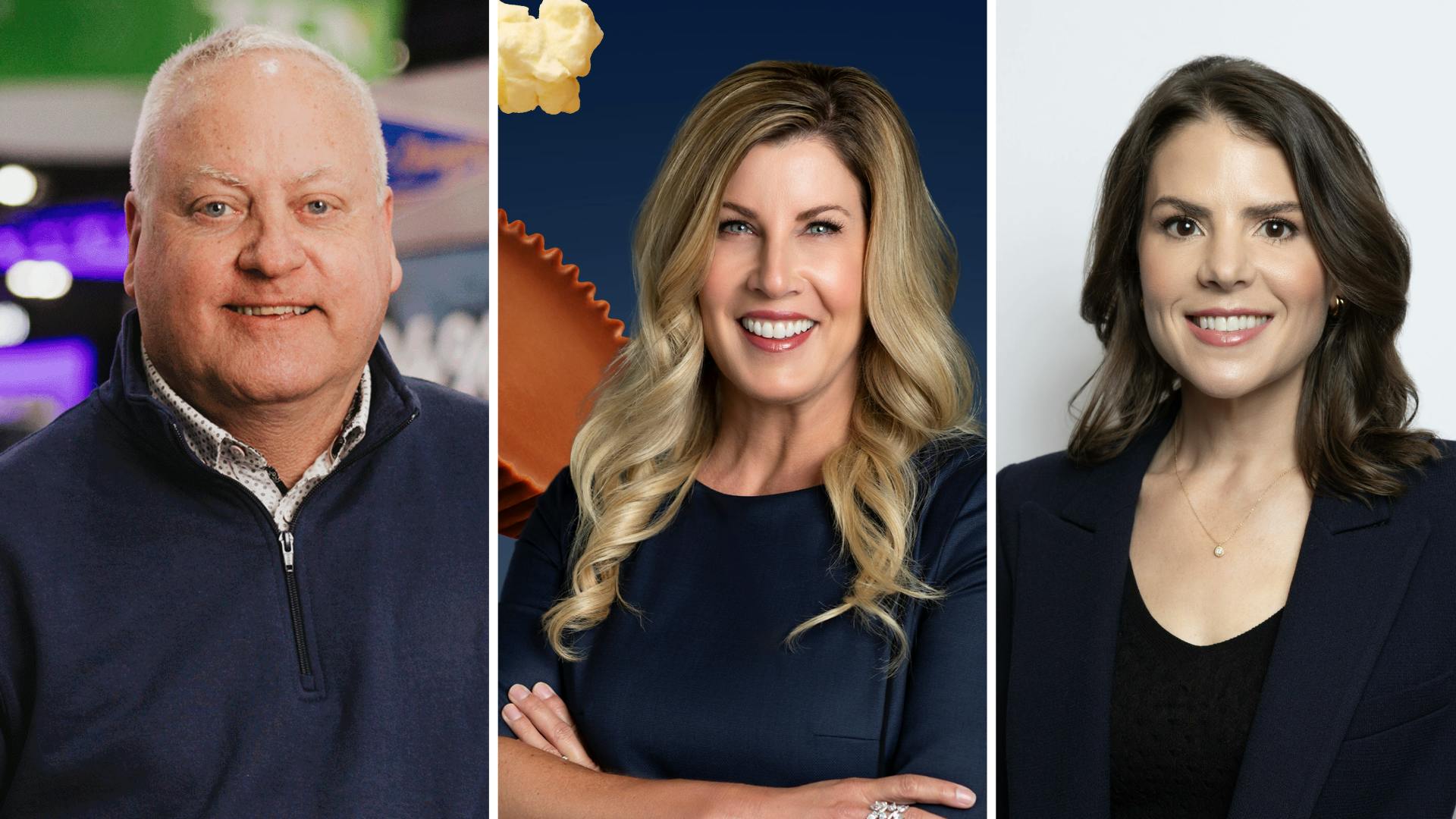 Pat Liebler (left) will lead Aramark Nexus; Heather Hoytink (center) will helm the U.S. operations of The Hershey Company; Abigail Buckwalter (right) will lead Ocean Spray Cranberries Inc.