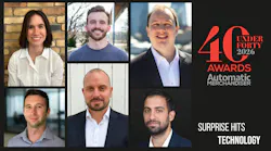 Left to right, top to bottom: Ana Martins, Crane Convenience; Evan Jarecki, Gimme; Patrick McGinty, VendVue; Michael Wood, 365 Retail Markets; Adam Cook, Cantaloupe Inc.; Eliran Vaknin, Shekel NA Left to right, top to bottom: Ana Martins, Crane Convenience; Evan Jarecki, Gimme; Patrick McGinty, VendVue; Michael Wood, 365 Retail Markets; Adam Cook, Cantaloupe Inc.; Eliran Vaknin, Shekel NA