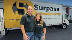 Surpass Refreshments, Matthew and Paige Rainey, vending convenience services operator profile