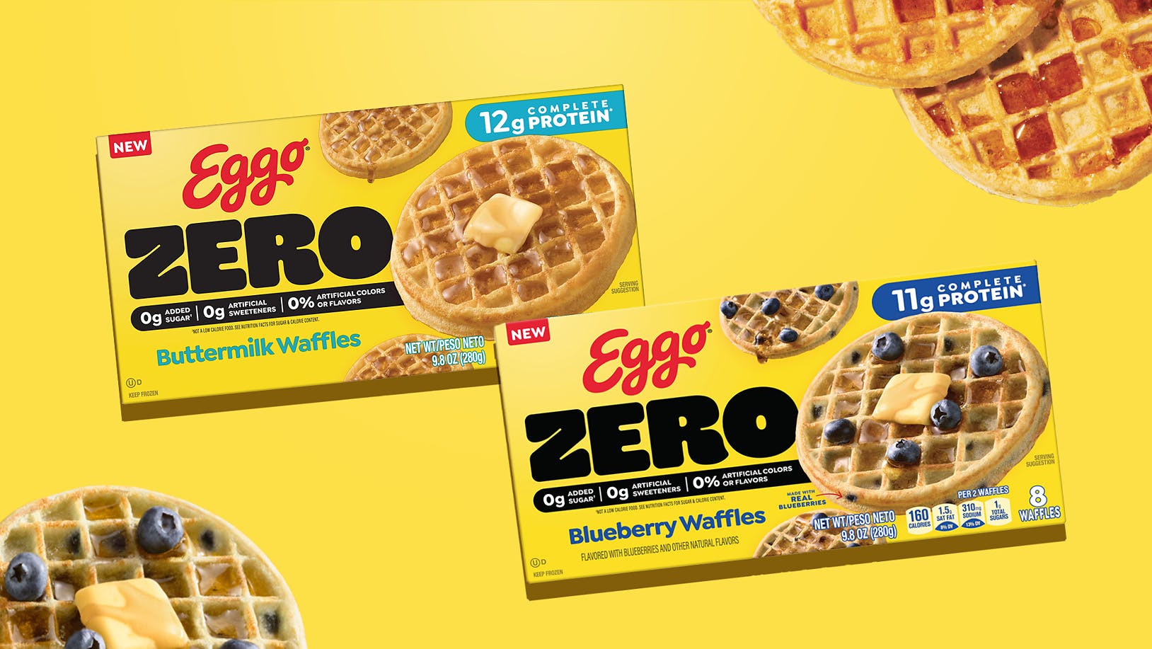 Mars Kellanova Eggo Zero waffles debut in Buttermilk and Blueberry
