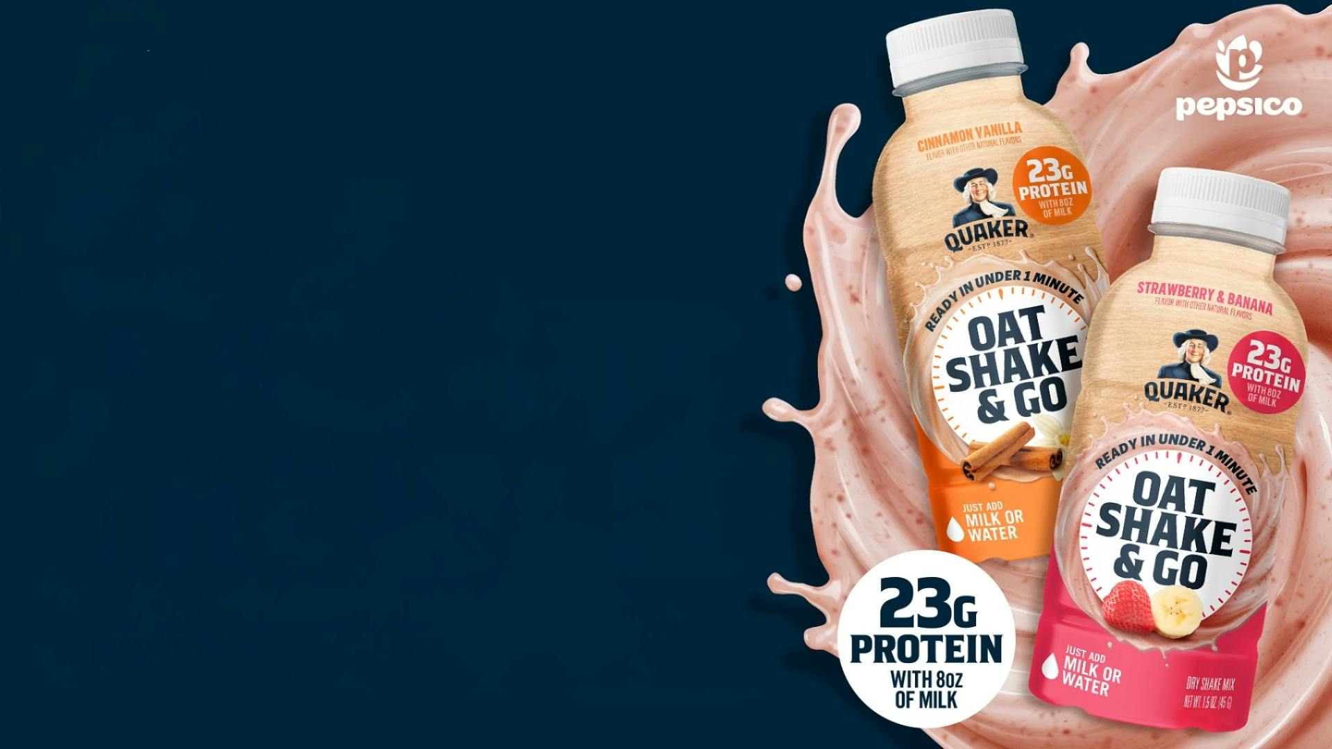 Quaker Foods drinkable Oat Shake and Go PepsiCo