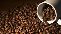coffee cup, roasted coffee beans