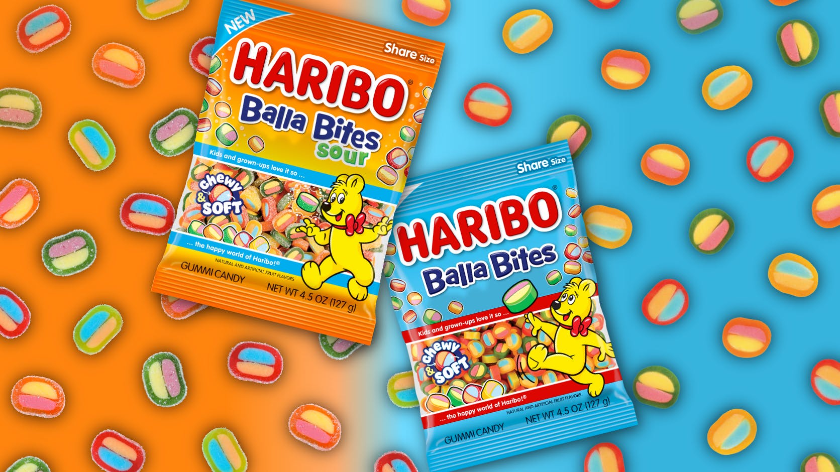 Haribo balla bites and balla bites sours