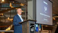 Jim Brinton joined employees, clients, partners and friends to celebrate Brinton Business Ventures’ 50th anniversary at Seattle’s Museum of Flight.