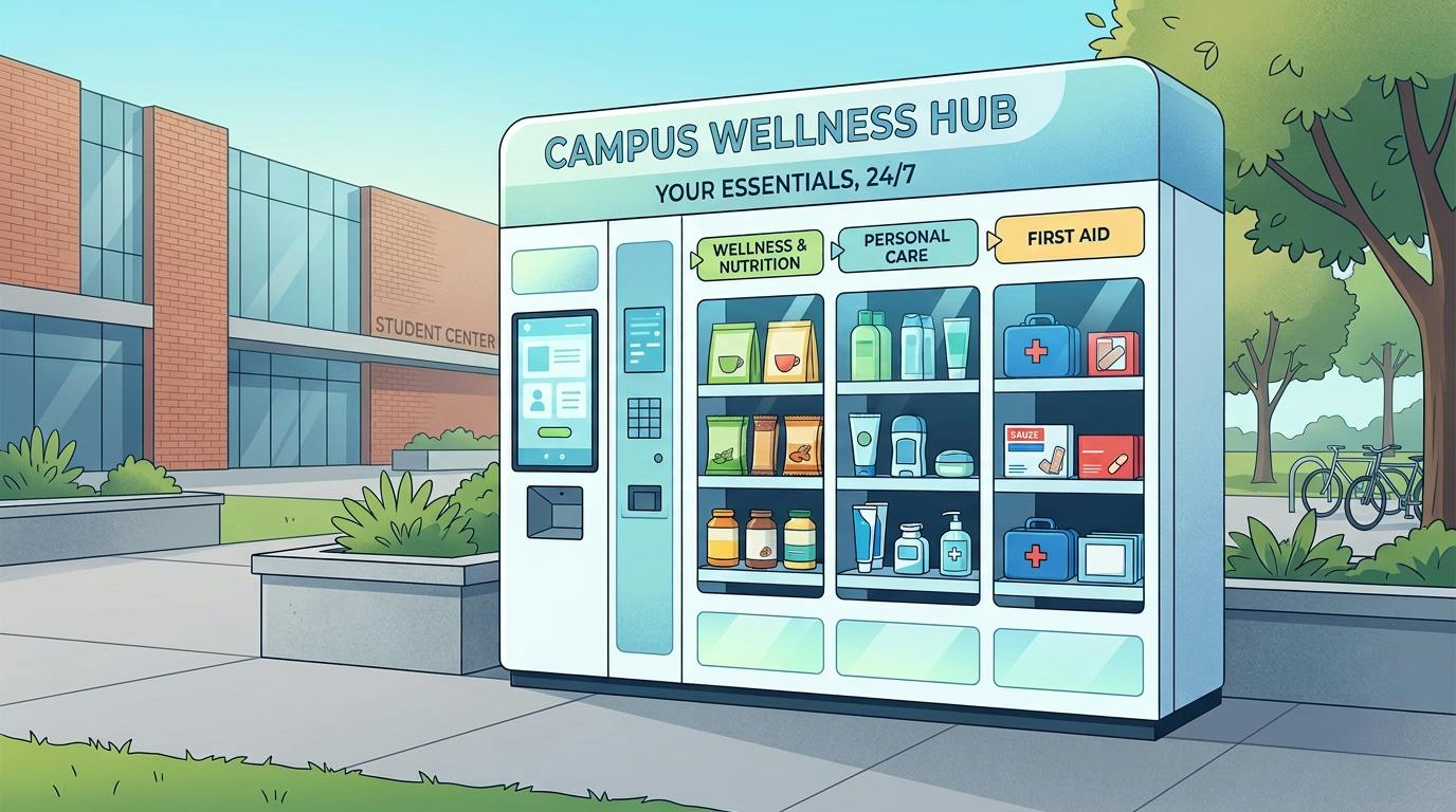 Campus Wellness Hub illustration AI Generated