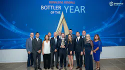 Palmer Nackard accepts 2025 PepsiCo Bottler of the Year award