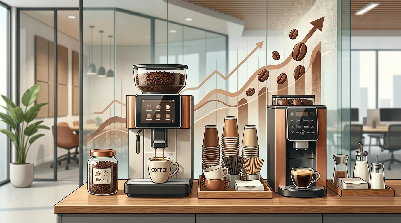 business story about office coffee service growth amid rising costs