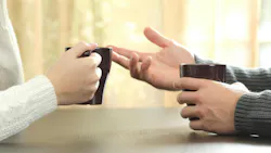 people no faces drinking coffee