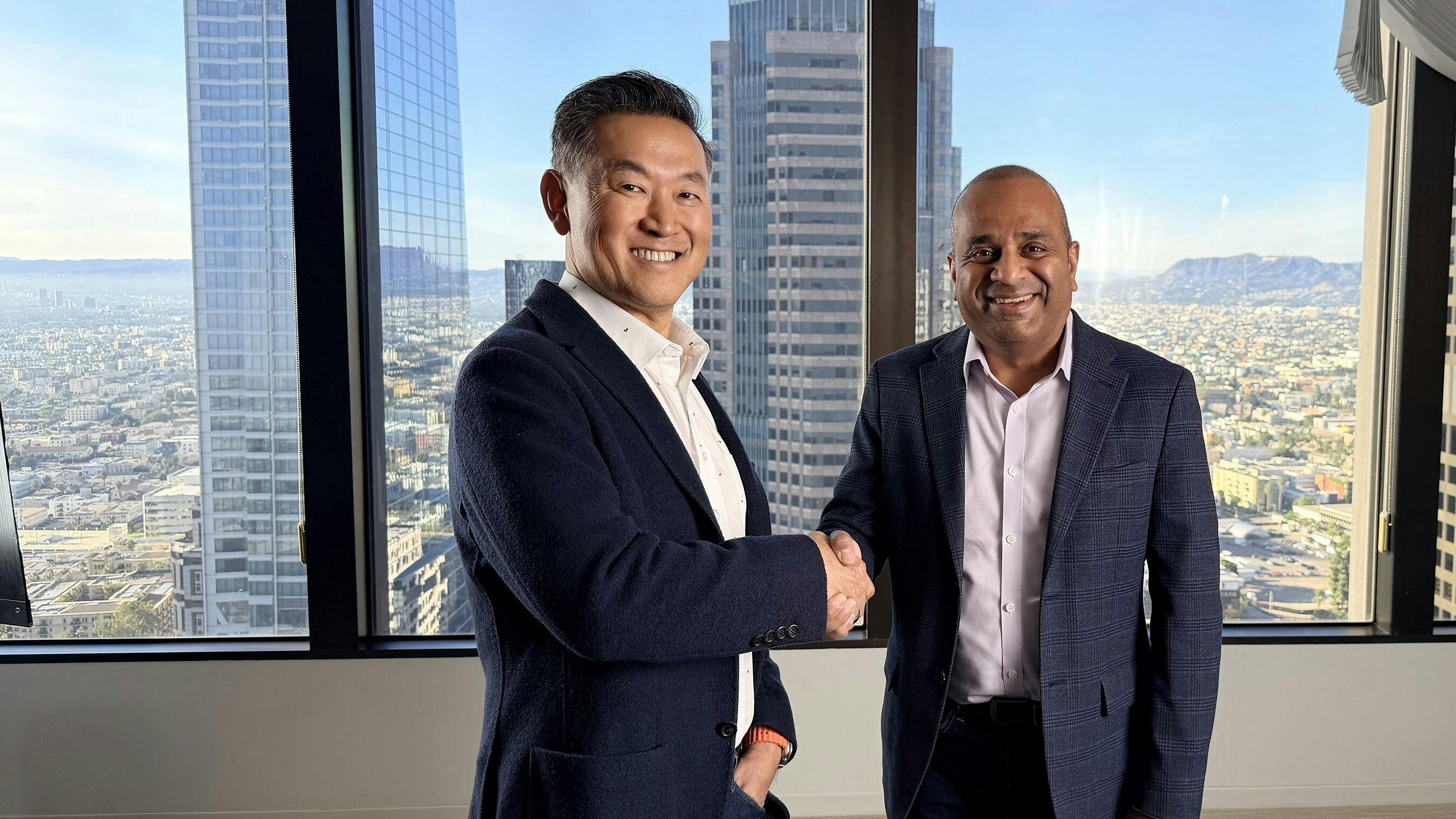 Charles Lee is shown with Paresh Patel, CEO and founder of PayRange